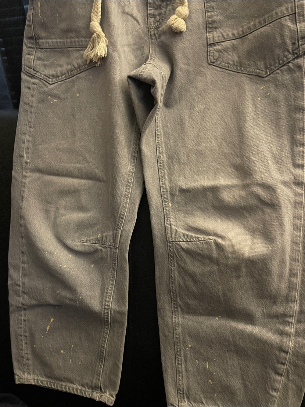 Free People Moxie Slung Pull On Barrel Grey Jeans Size 28 NWOT SOLD-OUT VIRAL - Picture 11 of 16